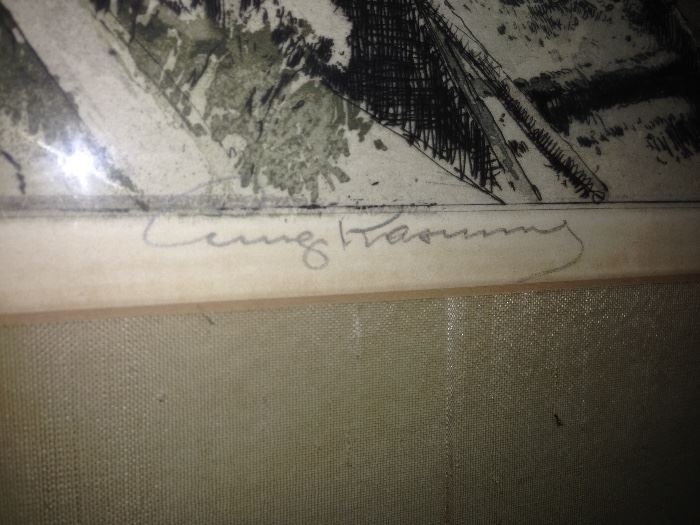 Luigi Kasimir signed etchings