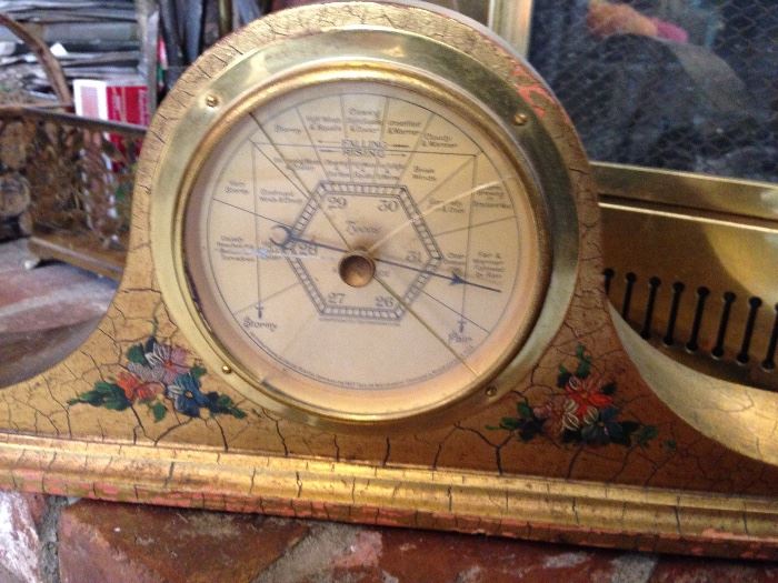 Very lovely barometer with crackle gesso