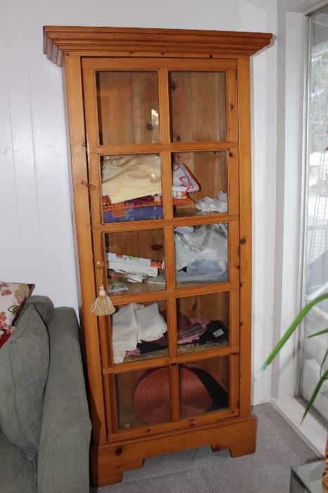 Free standing pine cabinet.