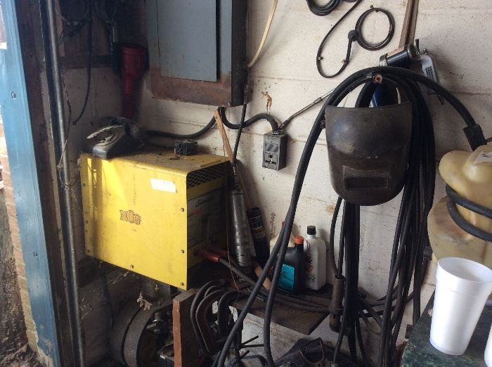  SureWeld Welder with all supplies. Mask, welding rods and cabinet full of equipment at one price.