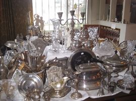 MORE CRYSTAL AND SILVERWARE 