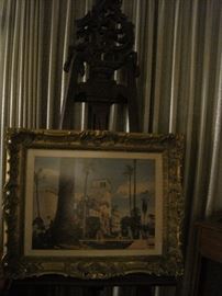 VINTAGE WATERCOLOR OLD SANTA BARBARA