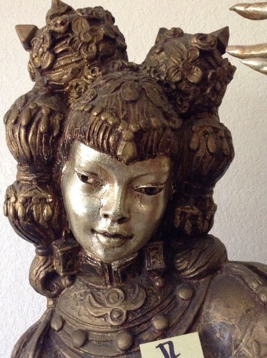6foot tall lamp with oriental lady