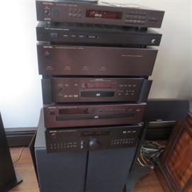 Better Electronics Definitive Speakers, Rotel RT-961 Stereo-Tuner , Rotel Digital Controlled Audio RMZ-955, Rotel RA-1060 Amplifier, Rotel RCC-955 CCD/HDCD 5 Disc CD Changer, Rotel RSX 972 Channel Receiver, +++ CD's/DVD's