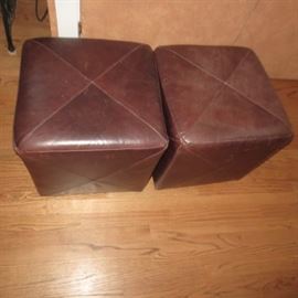 leather ottomans