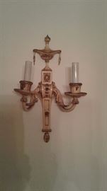 One of a pair of wall sconces