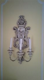 Impressive pair of wall sconces