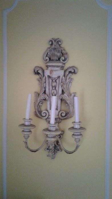 Impressive pair of wall sconces 