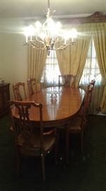 Dining table and chairs