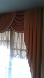 All the window treatments are for sale