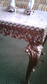Detail on Hollywood regency coffee table
