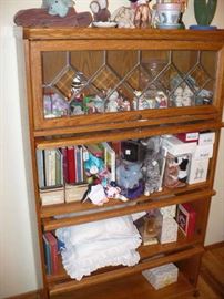 Lead Glass Front Lawyer's Bookcase