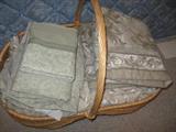 matching bed linens and comforter