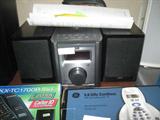 very nice jvc mini system with several speakers and subwoofer