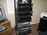 audio, video, dvd players, receiver, component tower / rack system