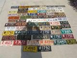 antique and vintage license plate collection