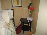 Small round table and decor