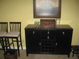 Marble tob dry bar w/ storage