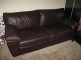 brown leather sleeper sofa