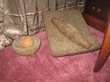 Antique mortars and pestles