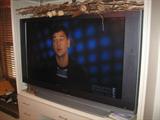 Large Sony HDTV, HDMI onkyo receiver, surround sound speaker set w/ subwoofer