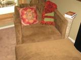 micro fiber chair & ottoman