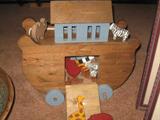 wooden noahs ark set