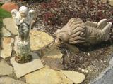 stone and concrete statues, garden art