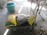 utility carts, mulch