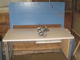 metal and wood work bench