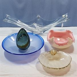 Glass Art Daum France Crystal Cased Murano Etc