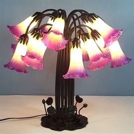 Lighting Art Glass Lily Shades Multi Light Lamp