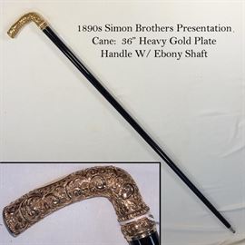 Msc Cane Gold Platte Handle