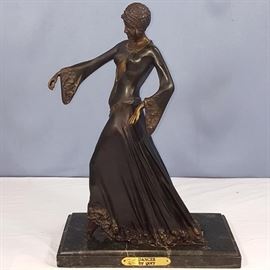 Artz Bronze Art Deco Style Dancer By Gory
