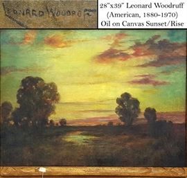Art Woodruff Leonard Sunset Oil On Canvas