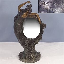 Artz Bronze Figural Vanity Mirror