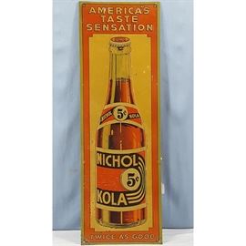 Misc Advertising Nichol Cola Sign