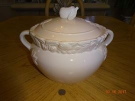 Vintage white glass bowl