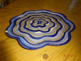 Decorative handmade serving plate