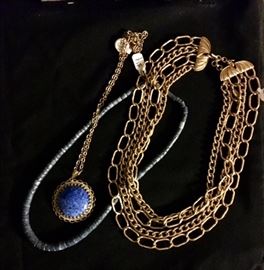 Vintage Costume Jewelry and Lapis Beads