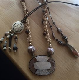 Stone & Abalone Necklaces