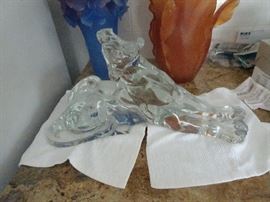 Huge Baccarat Crystal Lion