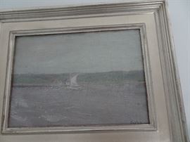 Ship on Sea signed Carlo