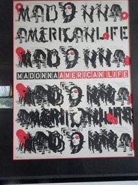 Autographed Madonna American Life poster - one of Pair