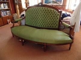 Hand carved French settee
