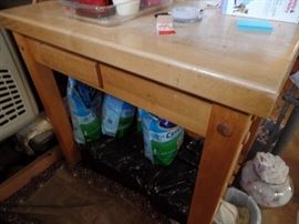 Butcher block table