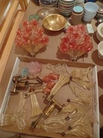 Parts of Murano glass chandelier 
