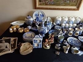 Amazing selection of Delft hand painted pottery