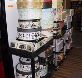 60+ hat boxes full of vintage costume jewelry