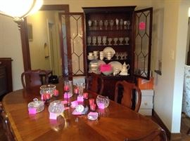 Waterford crystal, Hickory Chair China cabinet, Royal Albert China "Memory Lane" we also have a dinning room table, Hickory Chair Co. It has 2 leafs and has 8 chairs!